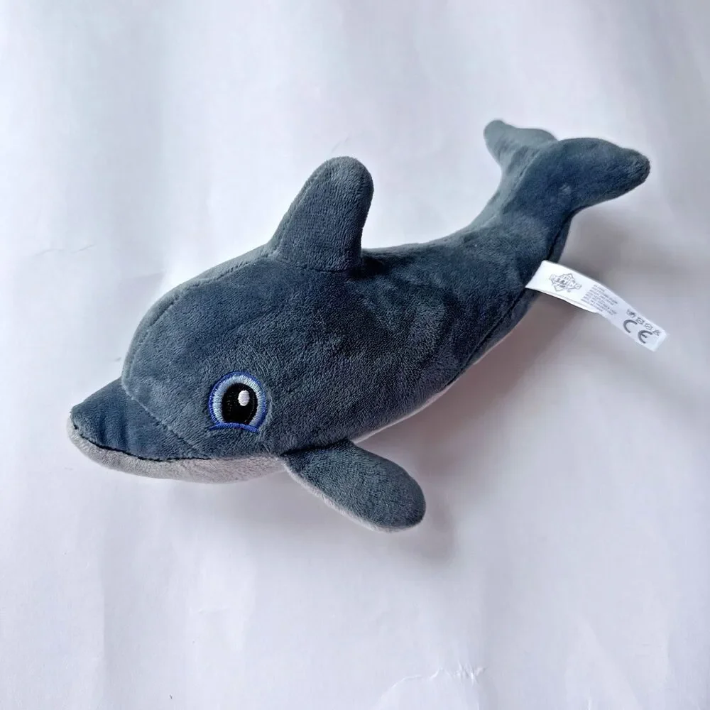 The Petting Zoon Plush Dolphin Model Slapstix gray 10 inch